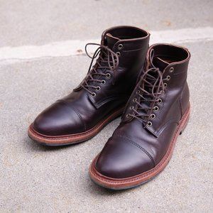 Parkhurst Richmond Dark Burgundy Double Shot Leather Cap-toe Boots 9.5